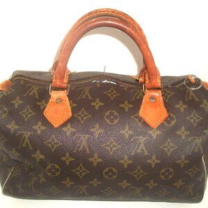 Vintage Very Worn Very Old Duffel in Style of Monogram Speedy NOT Louis Vuitton
